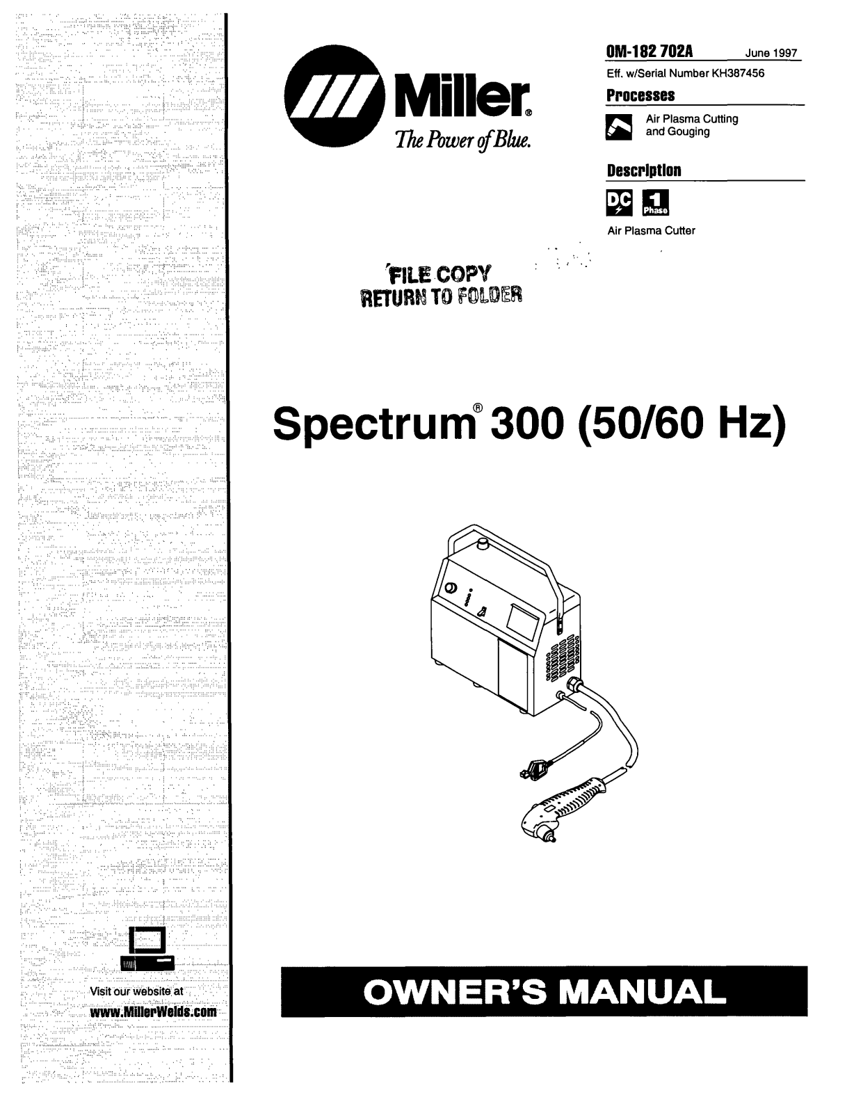 Miller Electric OM-182 User Manual