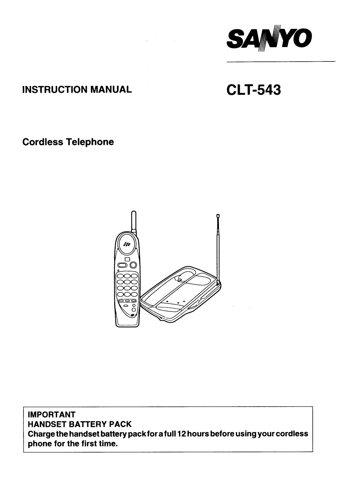 Sanyo CLT-543 Instruction Manual