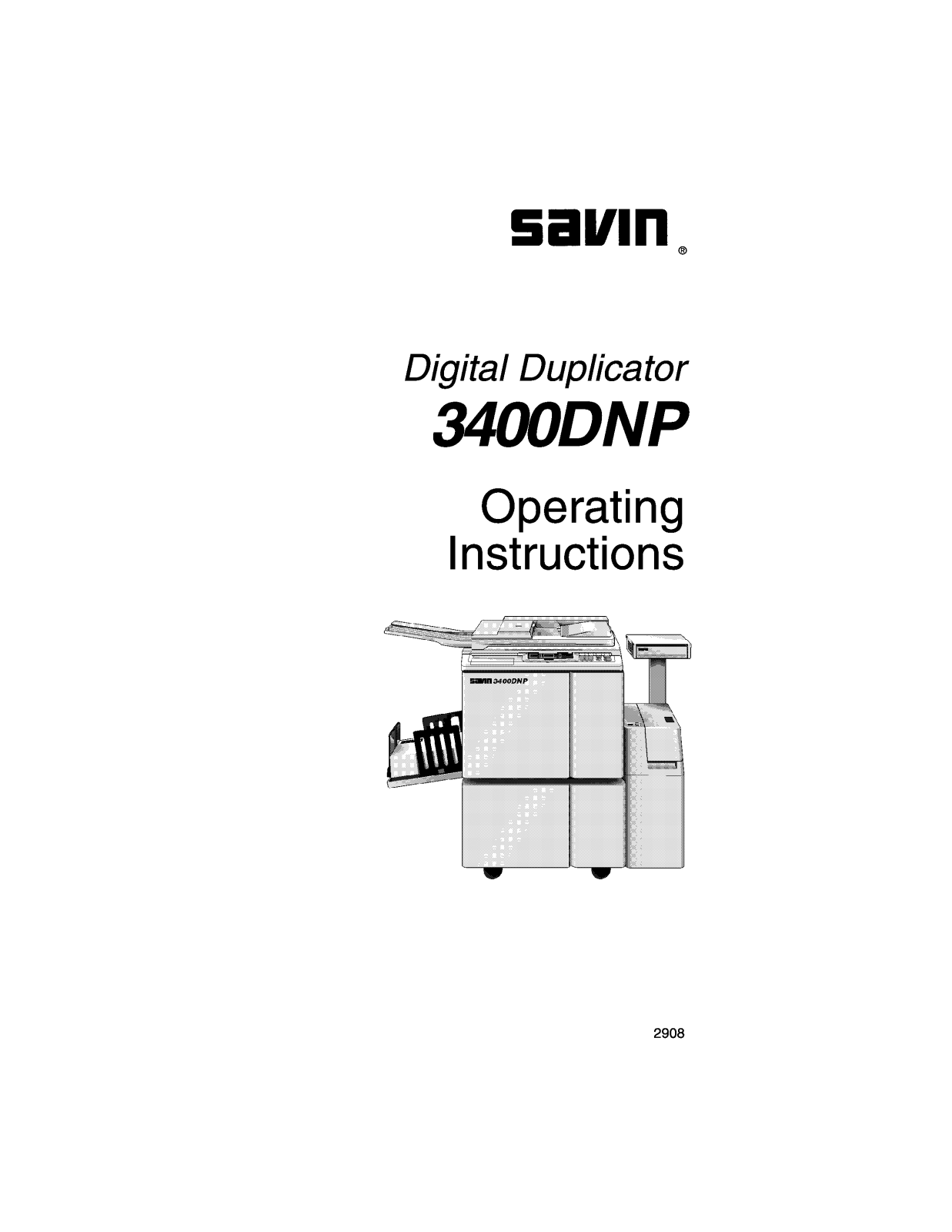 Savin 3400DNP User Manual