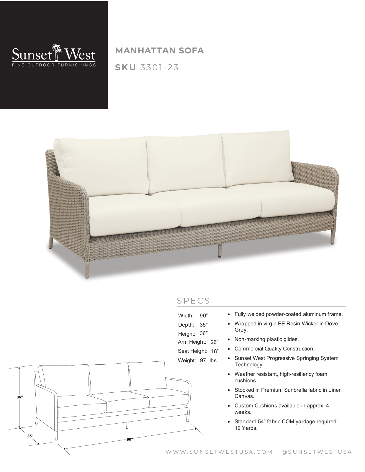 Sunset West XSW1520 Specifications - ManualMachine.com