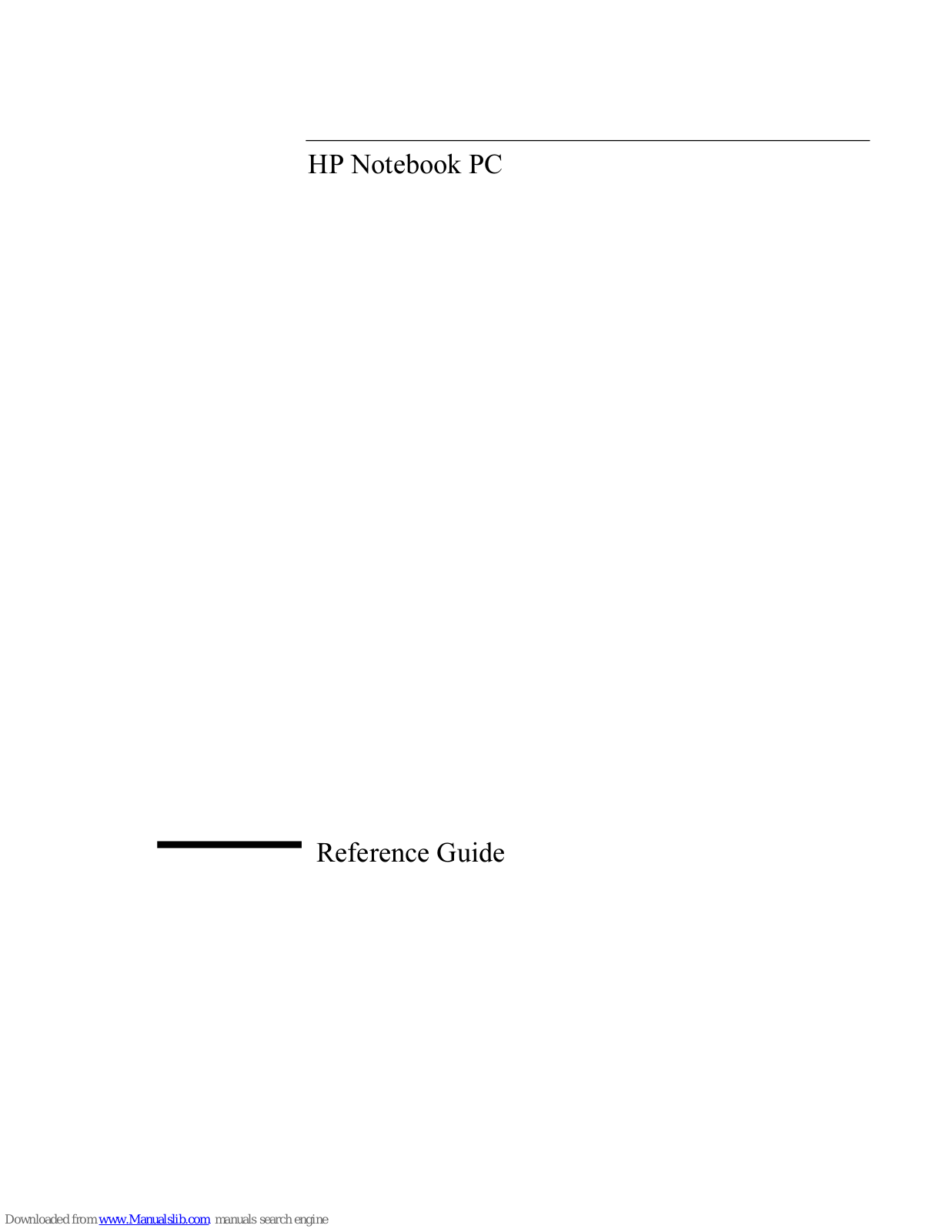 HP OmniBook xe3, Pavilion N5D, Pavilion XHD Reference Manual