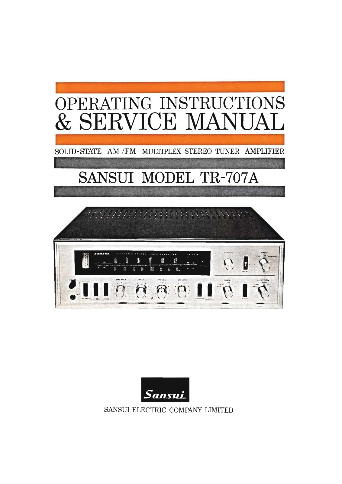 Sansui TR-707A Service Manual