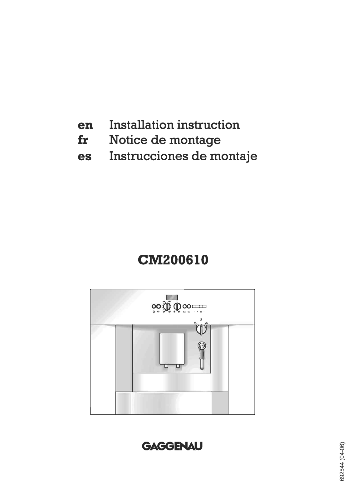 Gaggenau CM200630, CM200610 User Manual