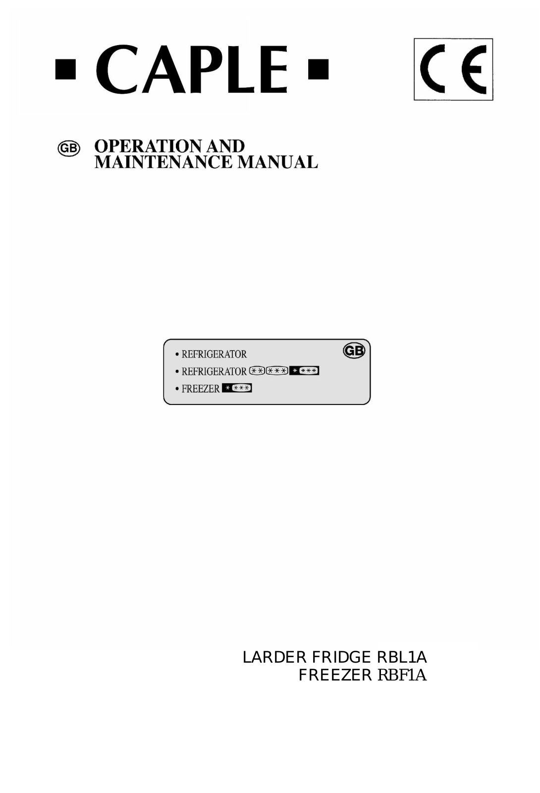 Caple RBL1A Instruction Manual