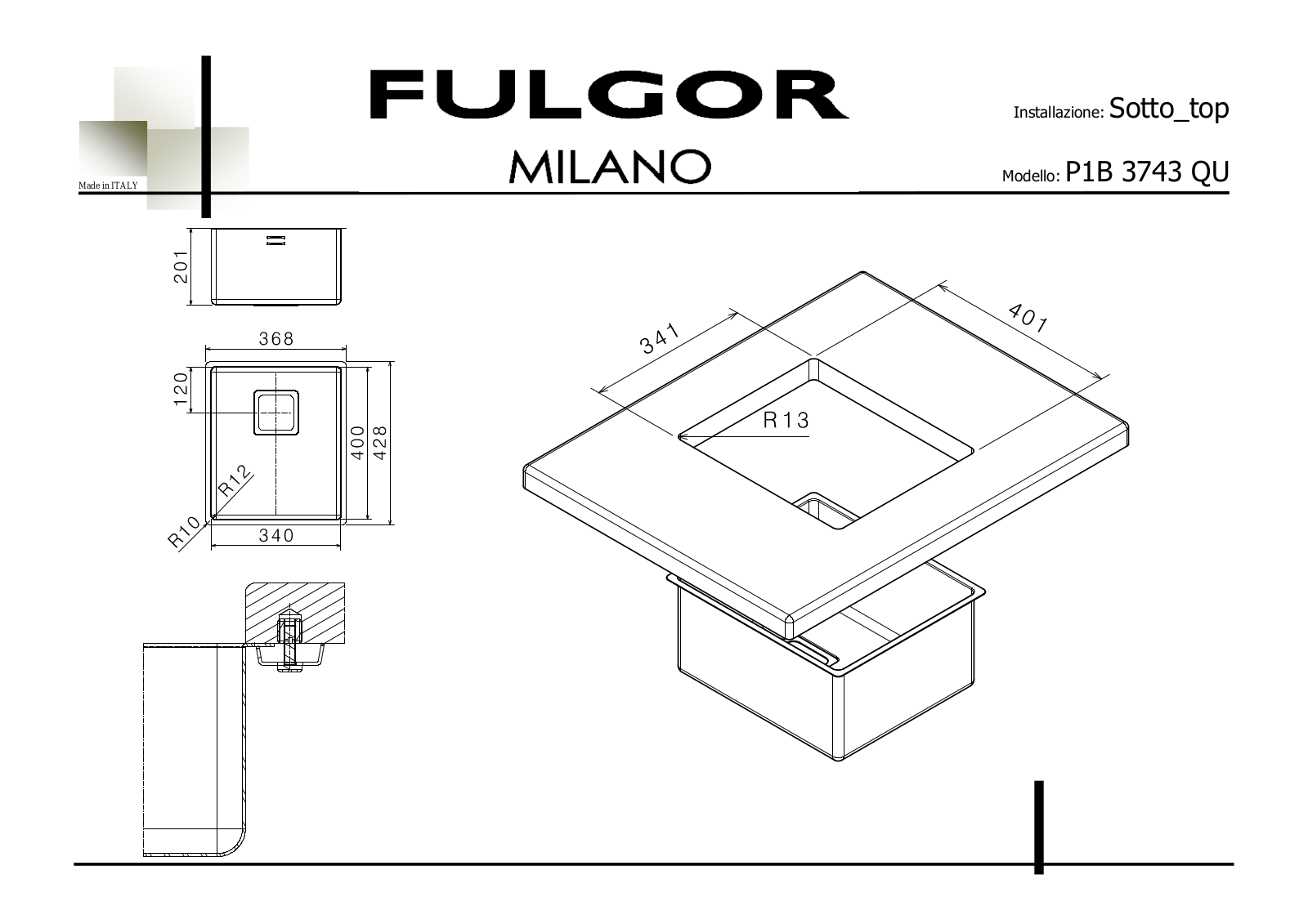 Fulgor Milano P1B 3743 QU User Manual