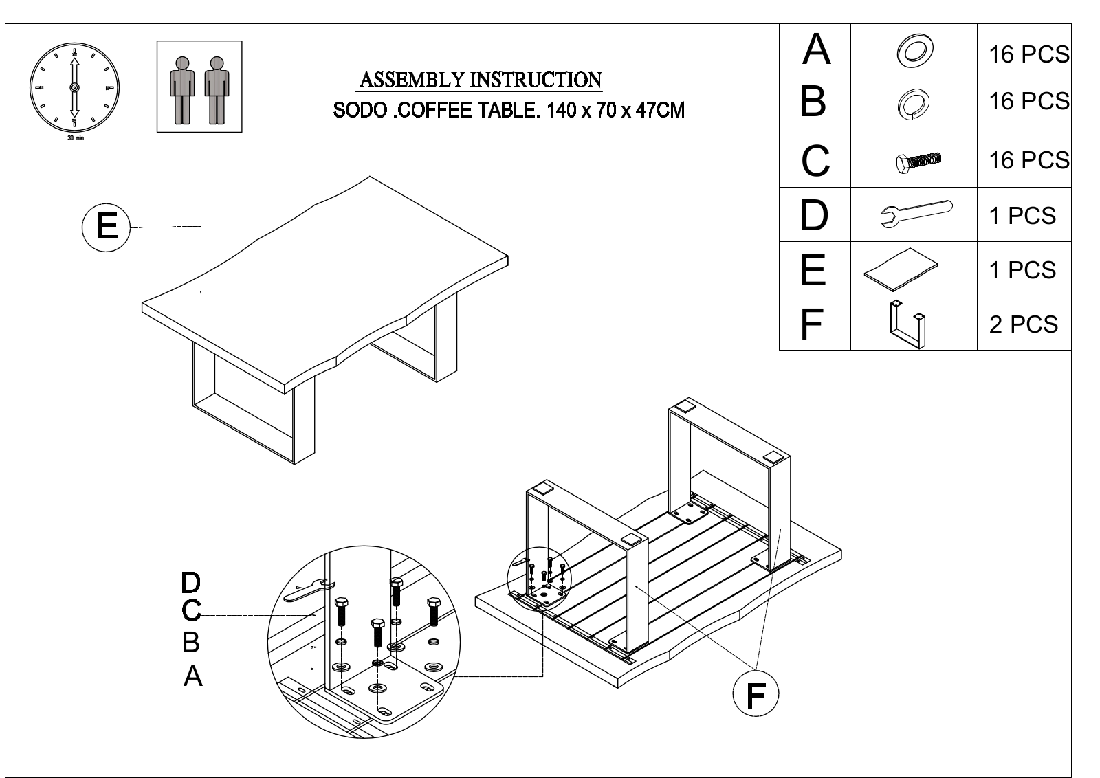 Essentials for Living 4622BNICBCO Assembly Guide