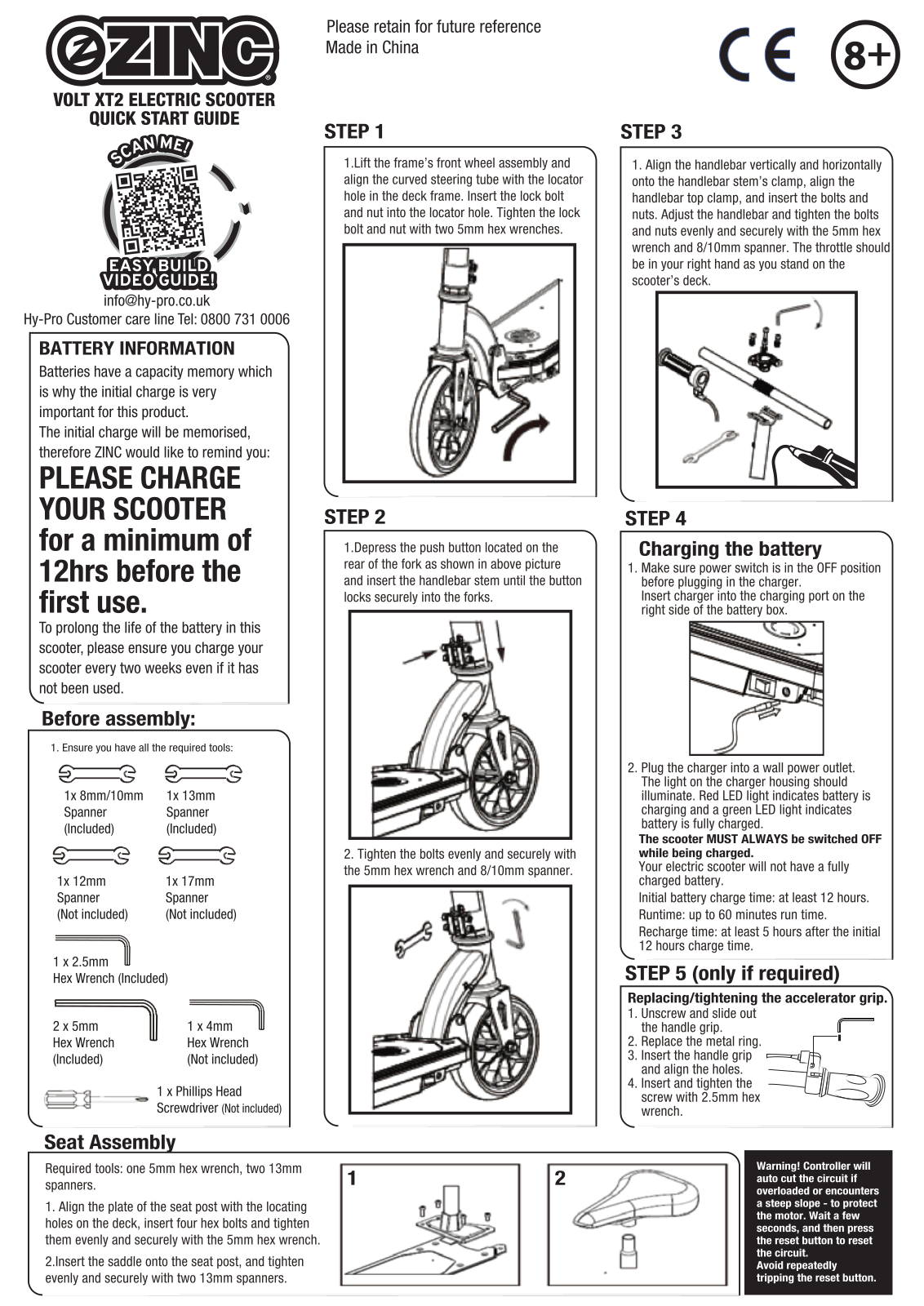 Zinc ZC05185 Instruction manual