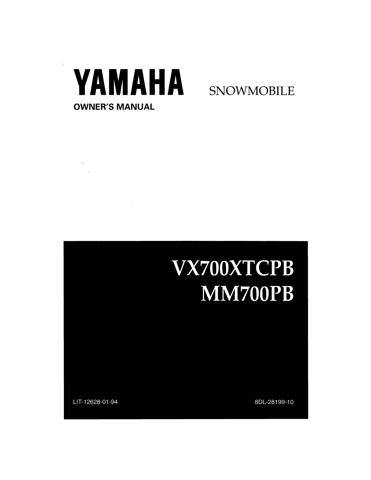 Yamaha MOUNTAIN MAX 700 User Manual