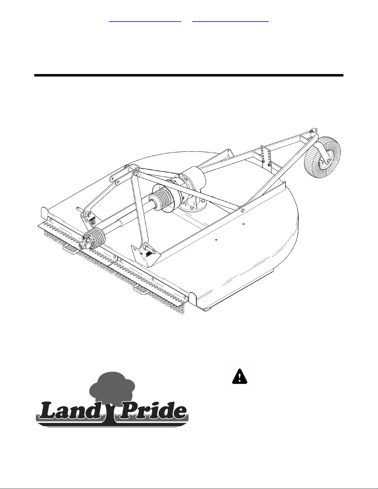 Land Pride RCR1560 User Manual