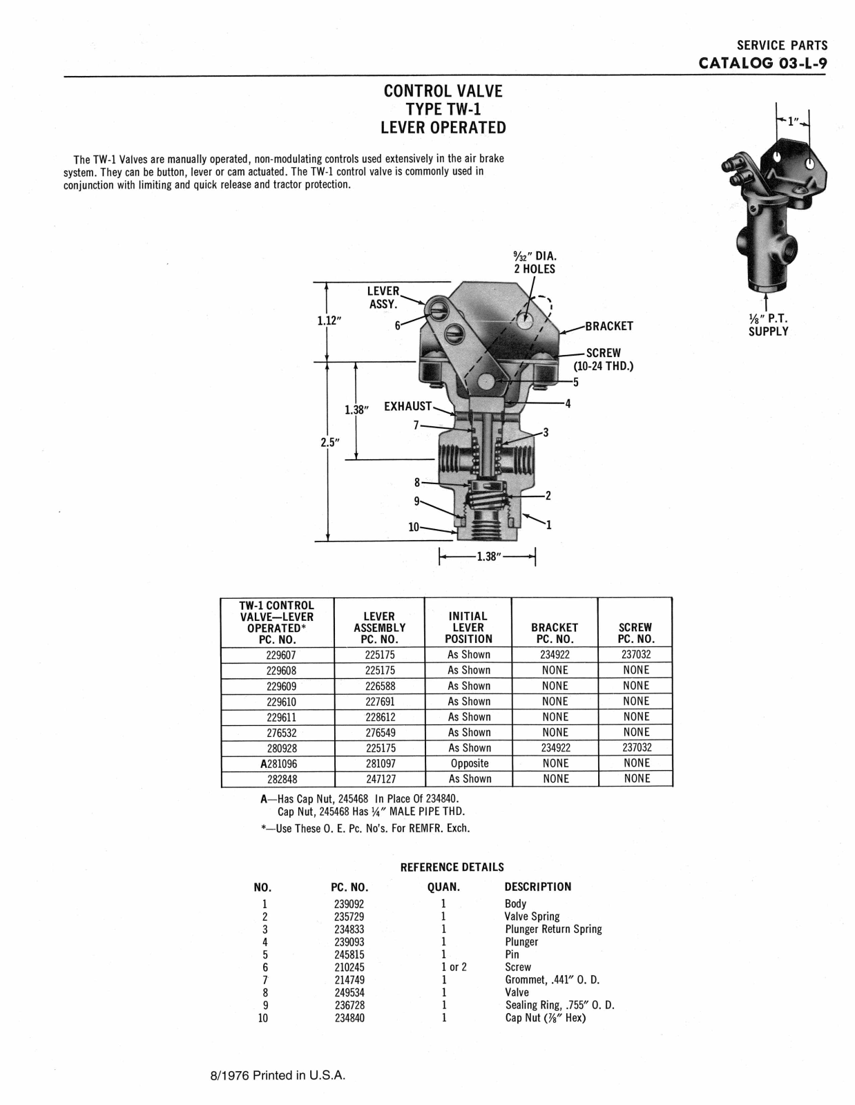 BENDIX 03-L-9 User Manual