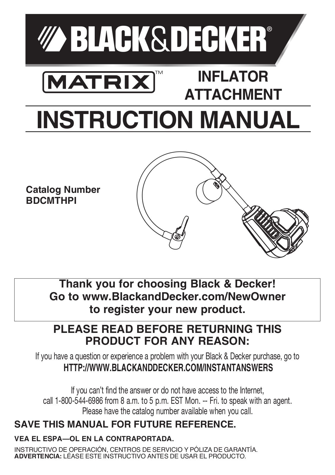 Black & Decker Bdcmthpi User Manual