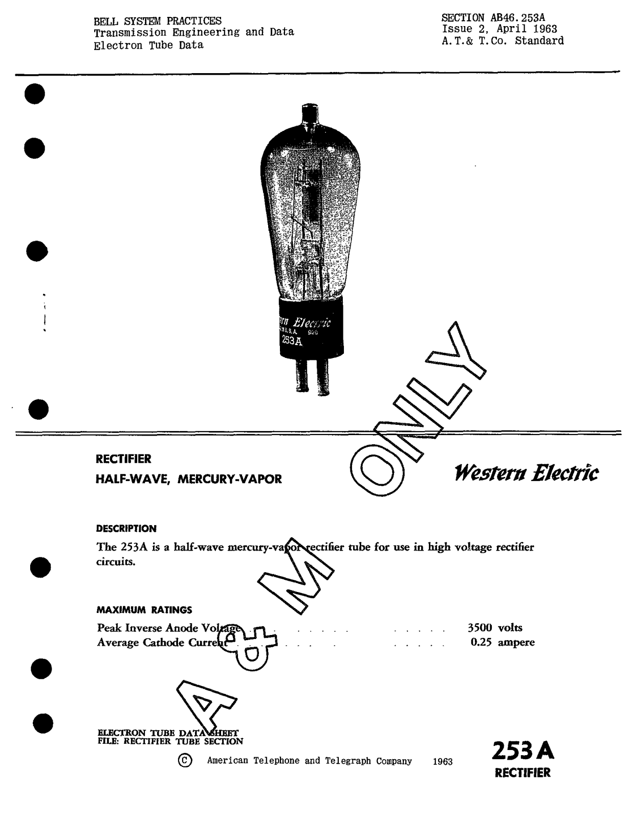 Western Electric 253-A Brochure