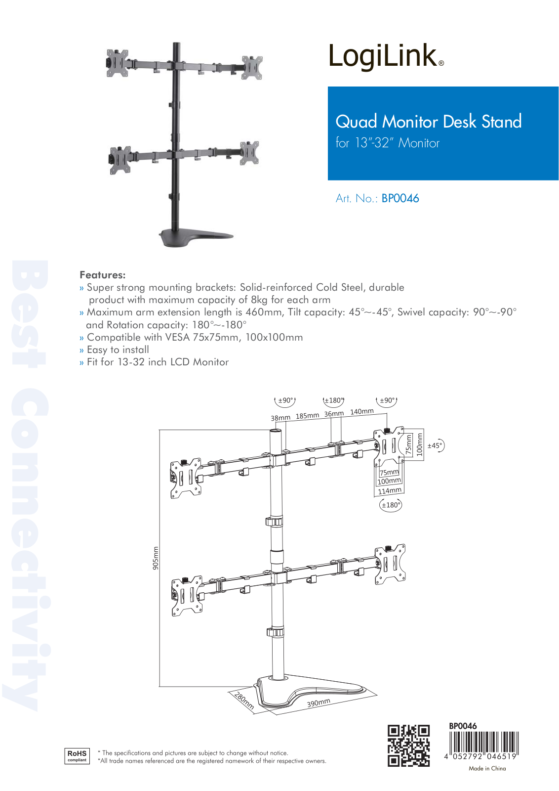 LogiLink BP0046 User Manual