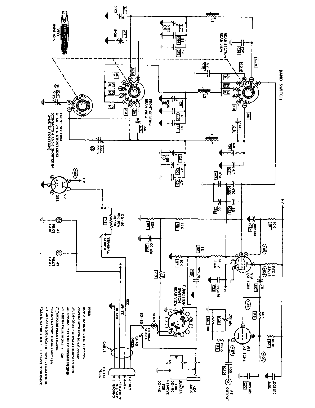 HEATHKIT HG-10 SCHEMATIC