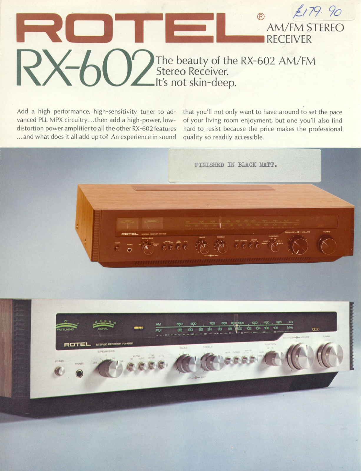 Rotel RX-602 Brochure