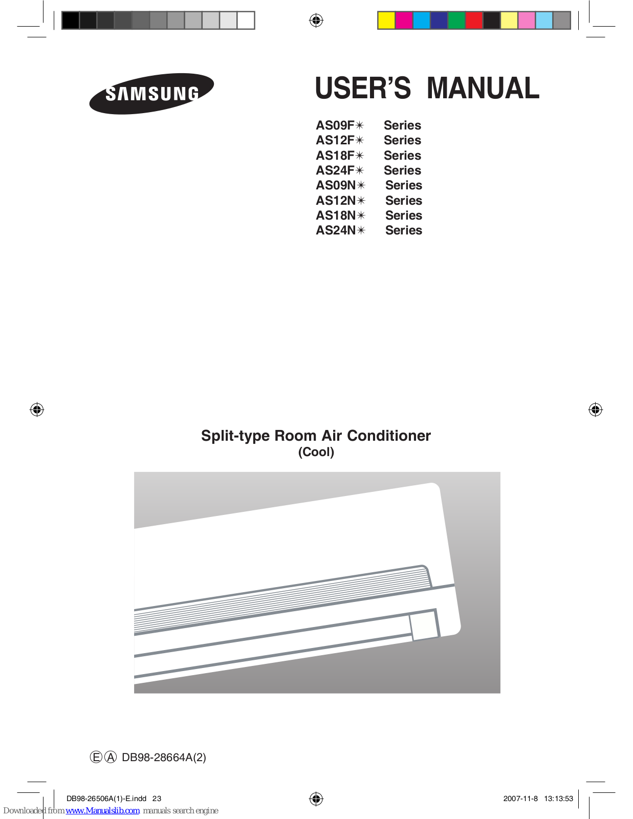 Samsung AS09F Series, AS12F Series, AS18F Series, AS24F Series, AS09N Series User Manual