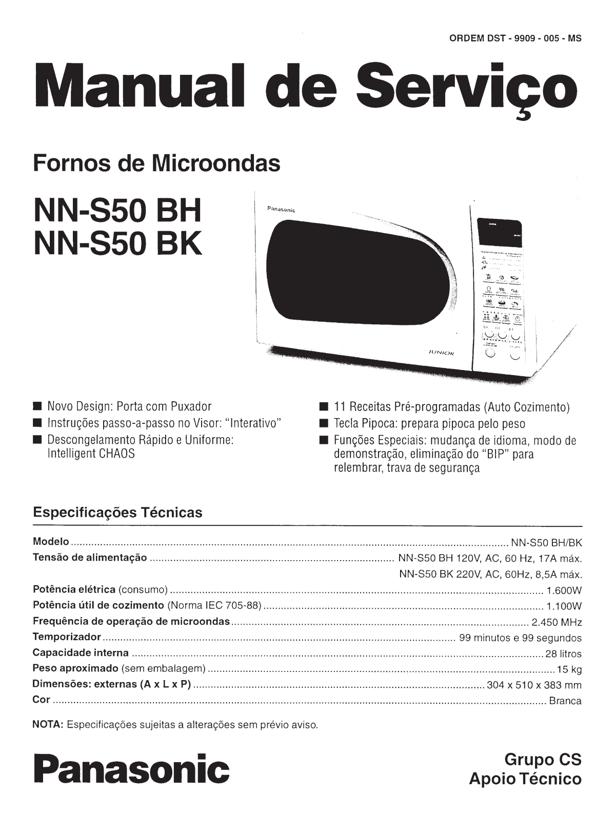 Panasonic NN-S50 BH BK Schematic