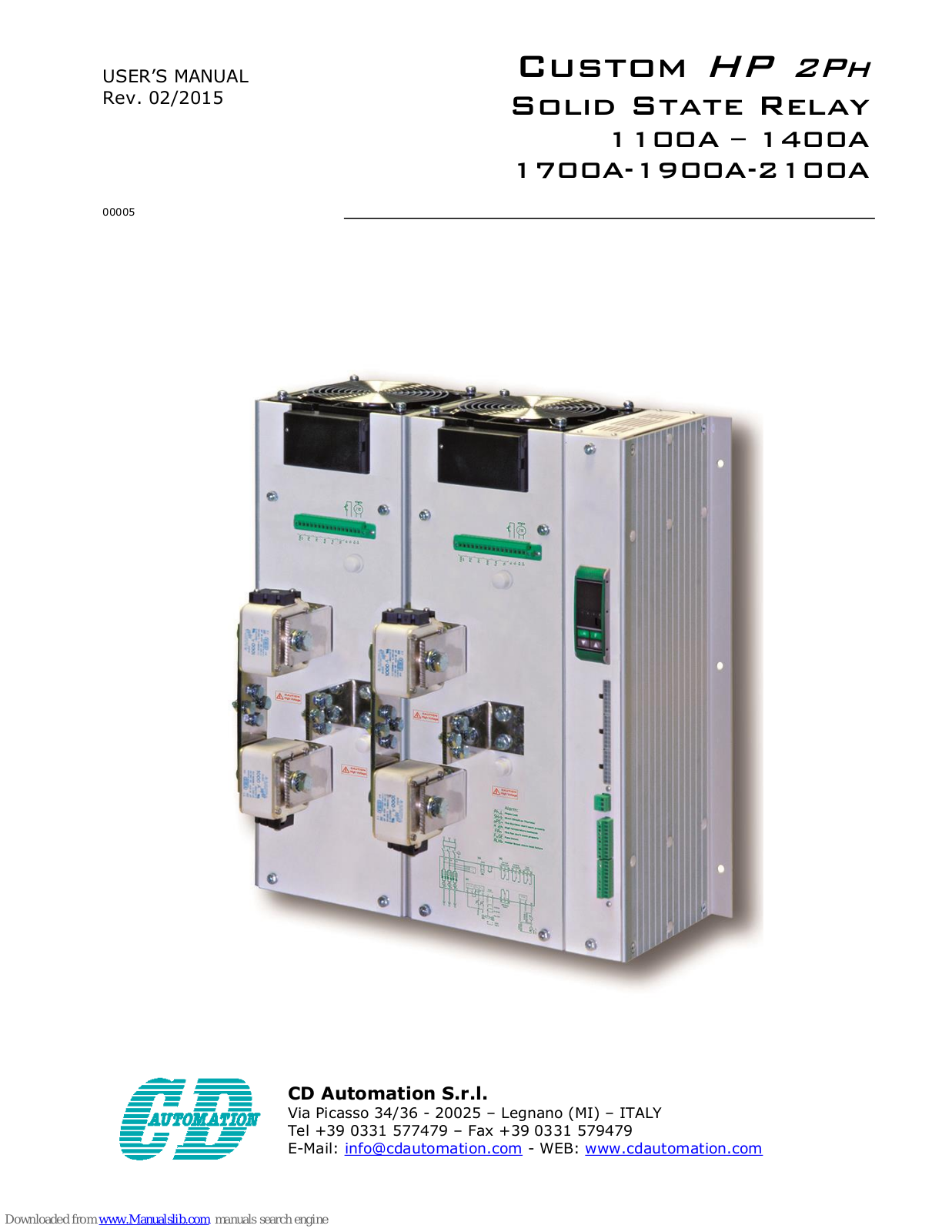 CD Automation 1100A, 1400A, 1700A, 1900A, 2100A User Manual - ManualMachine.com