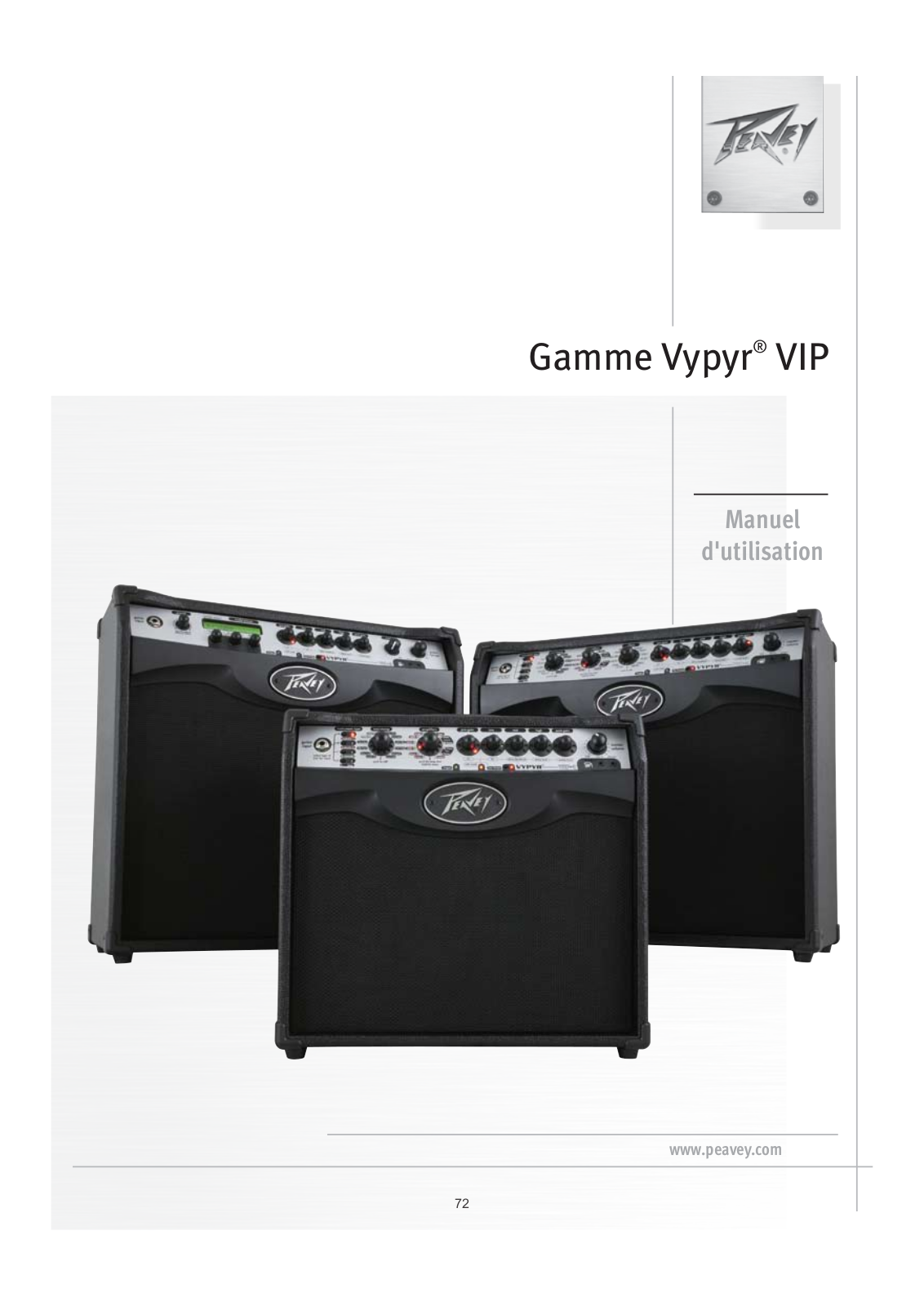 Peavey Gamme Vypyr  VIP Operating Manual