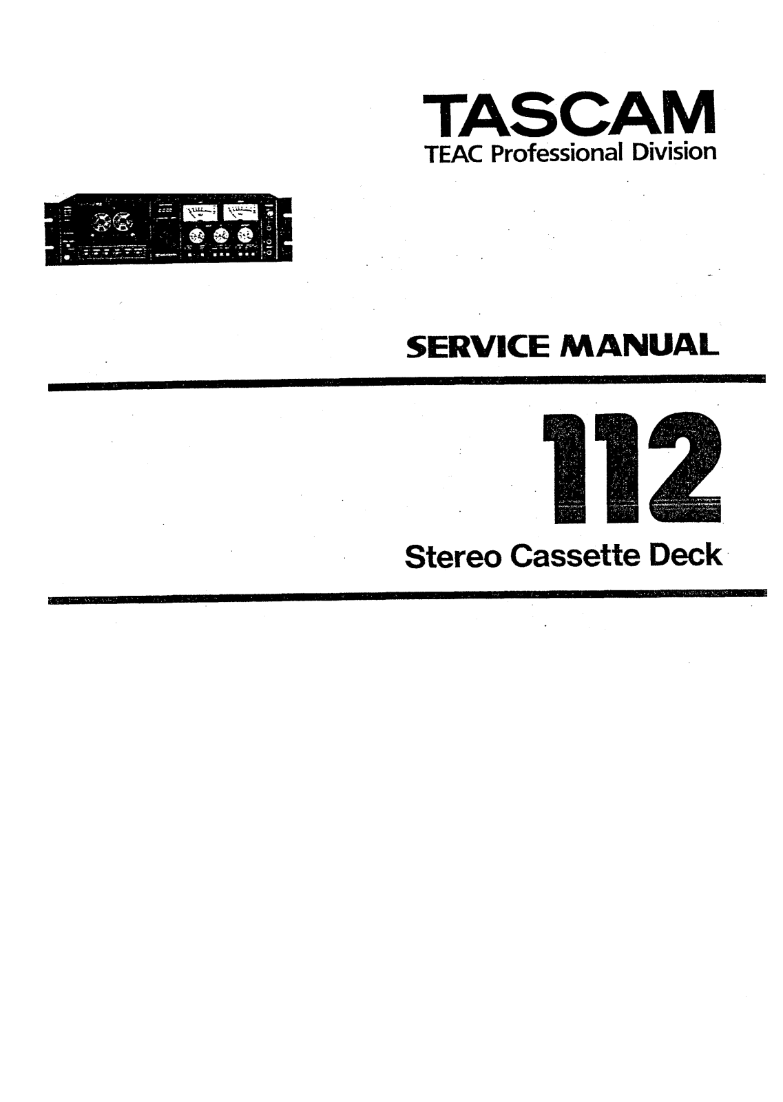 Tascam 112 Service manual