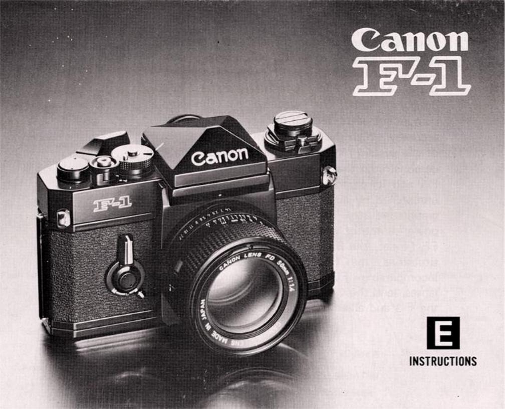 Canon F1 User Manual