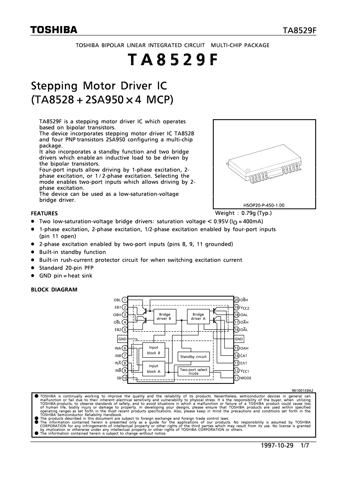 Toshiba TA8529F Datasheet