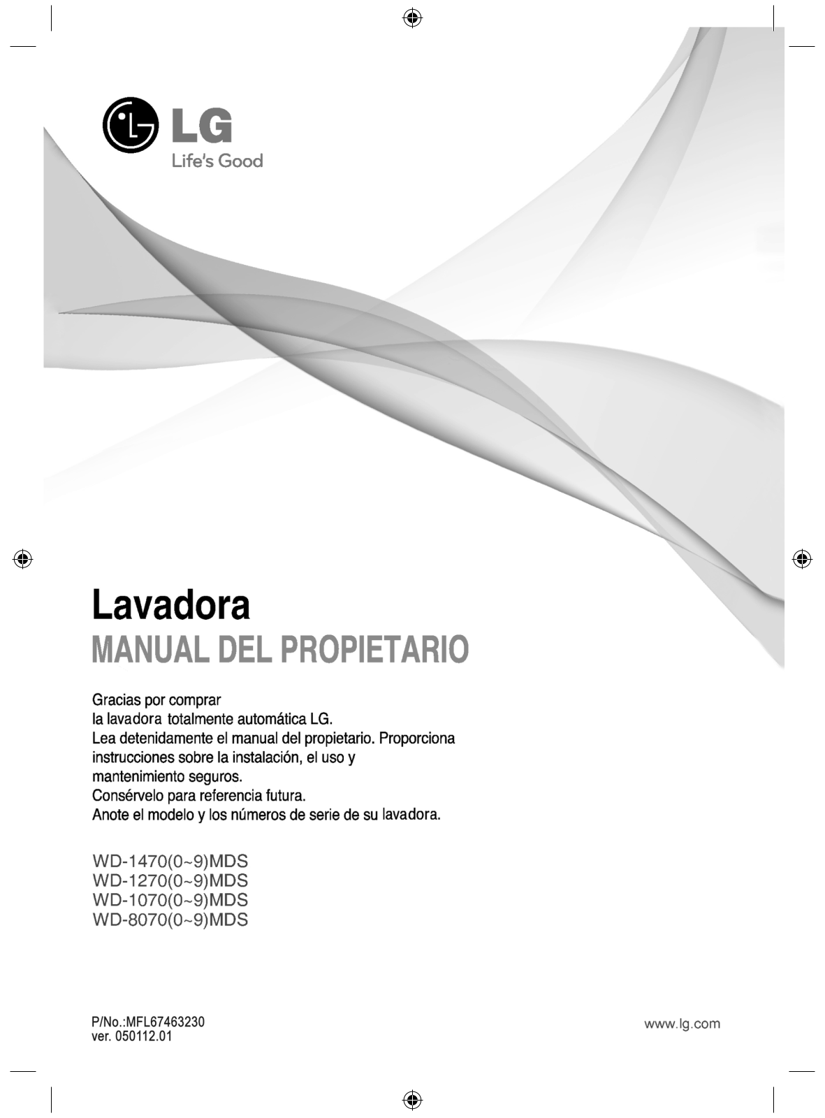 LG F1291QDW, F1290QDW User Manual