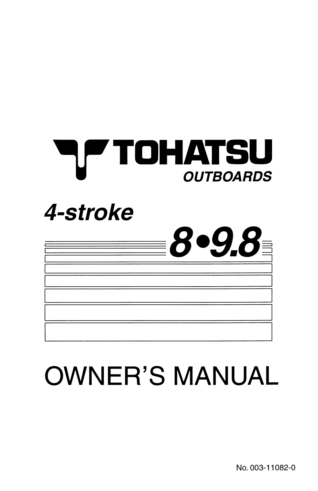 TOHATSU 8, 9.8 Owner's Manual