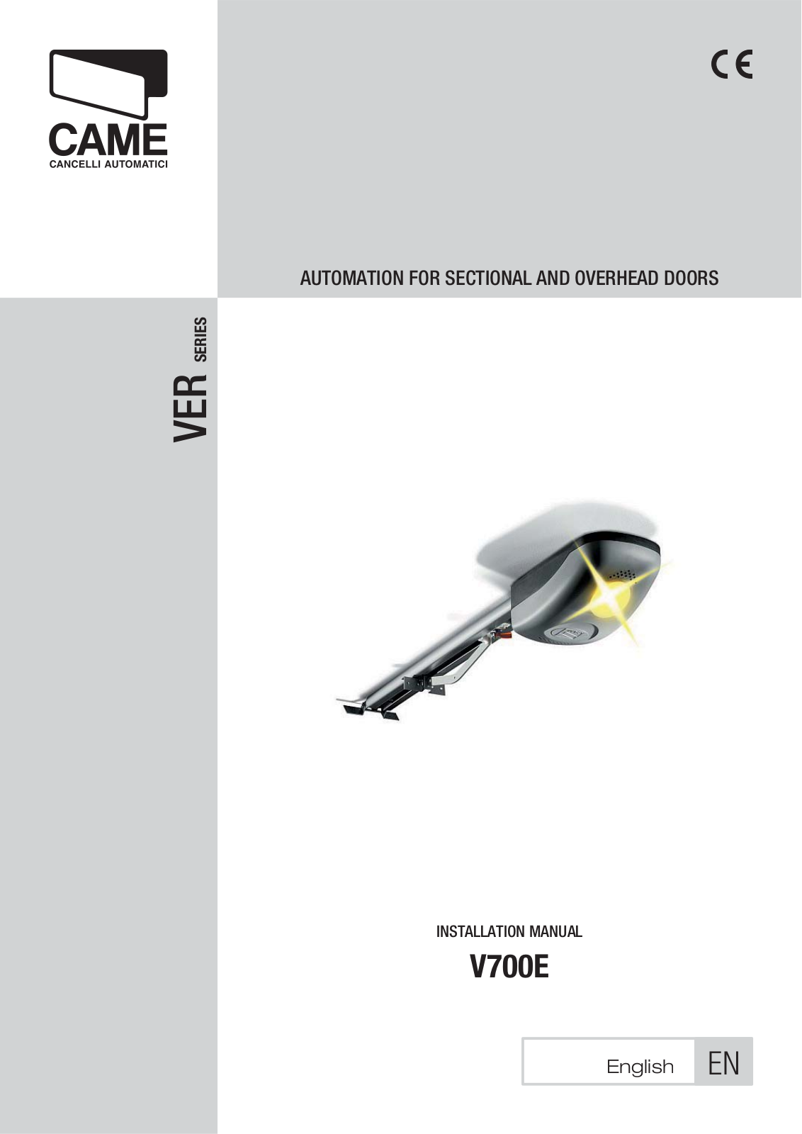 Came VER V700E User Manual