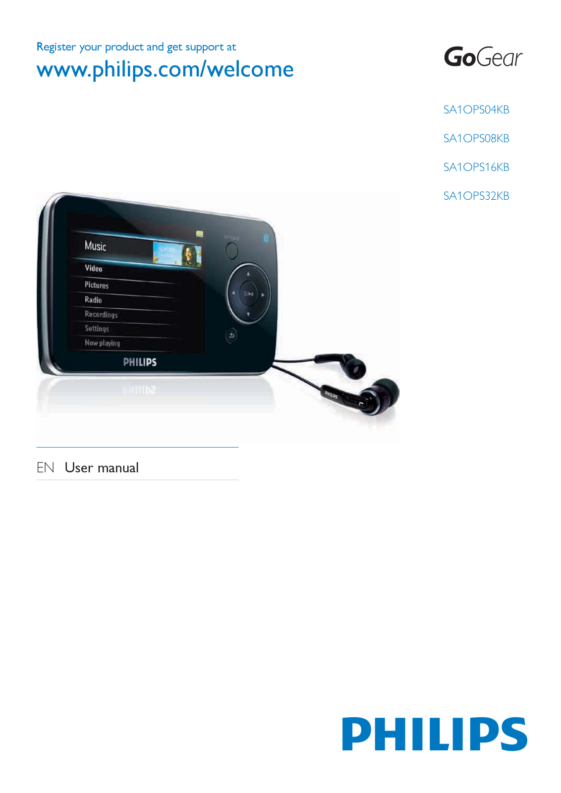 Philips SA1OPSXXYB User Manual