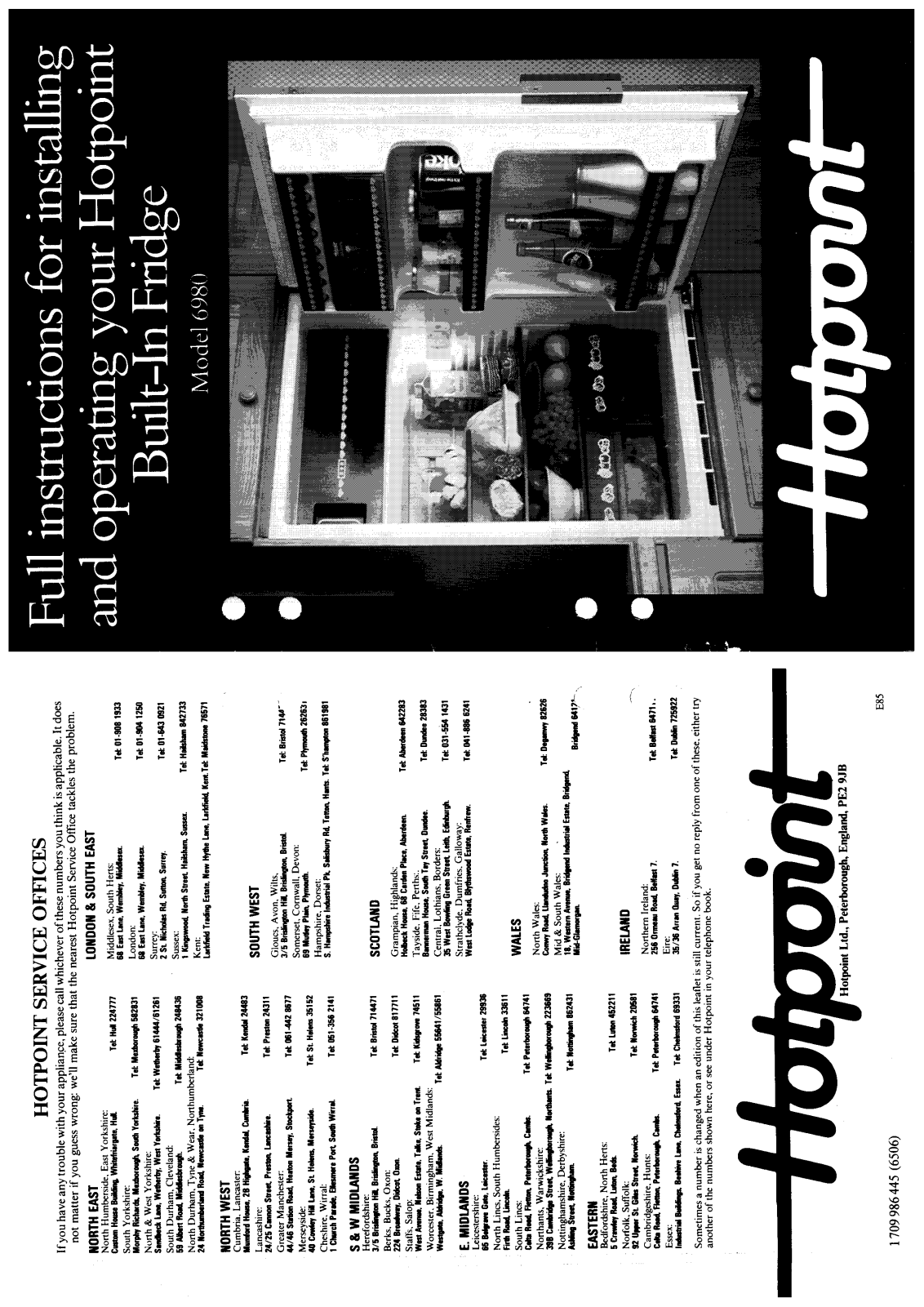 Hotpoint 6980 User Manual