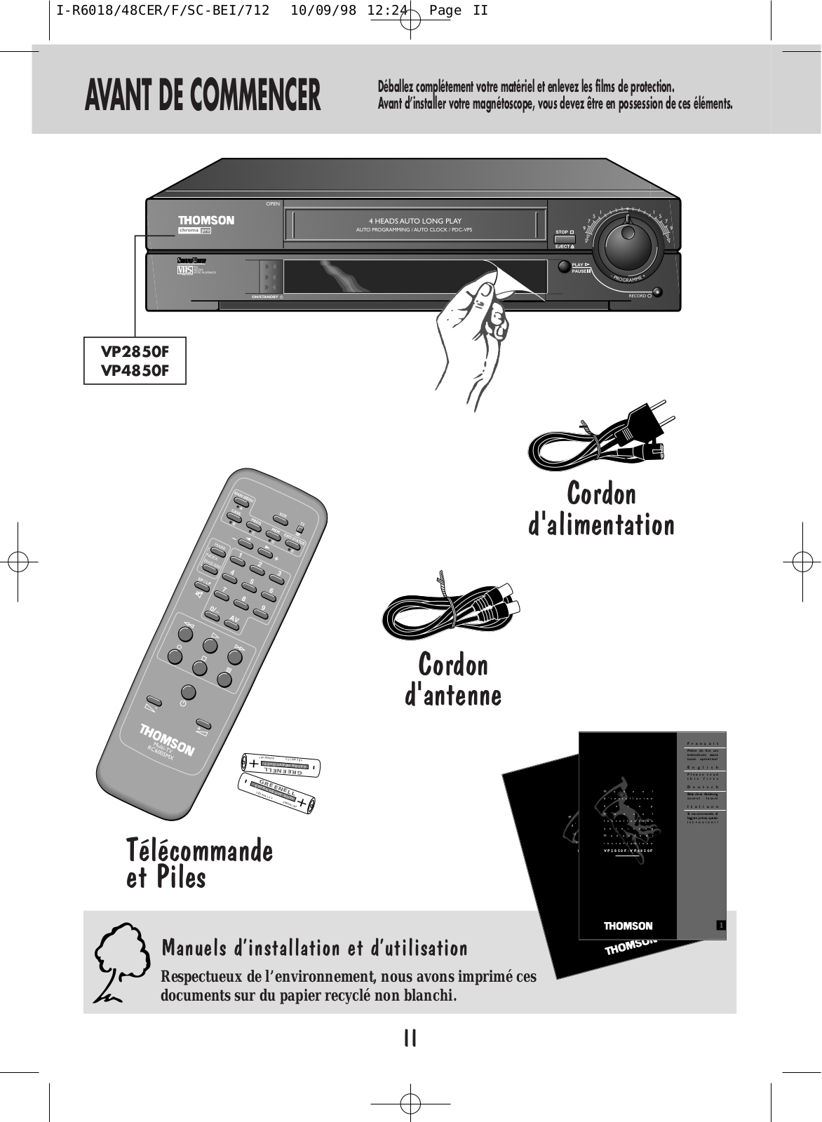 Thomson VP2850F, VP4850F Installation Manual