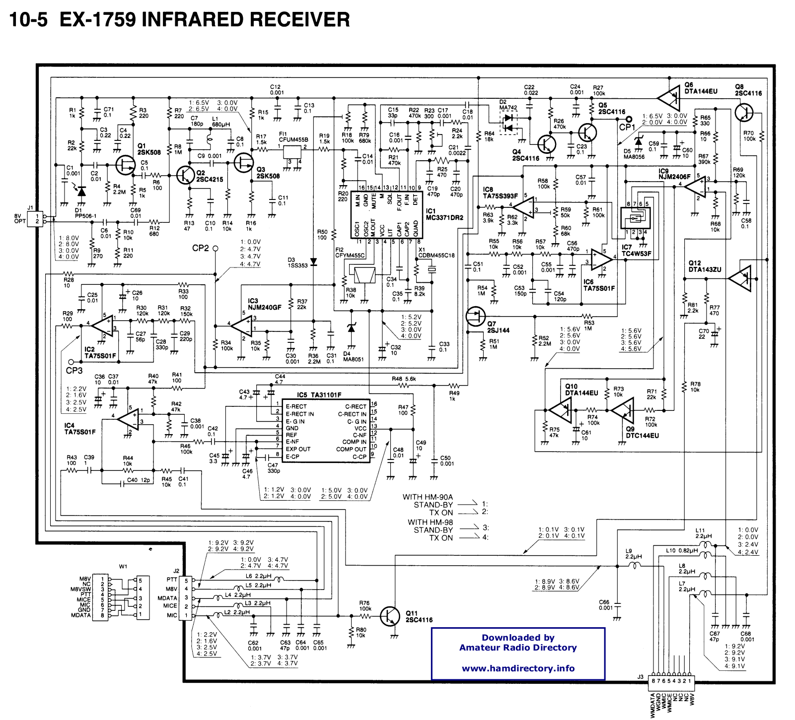 ICOM EX-1759 Schematics
