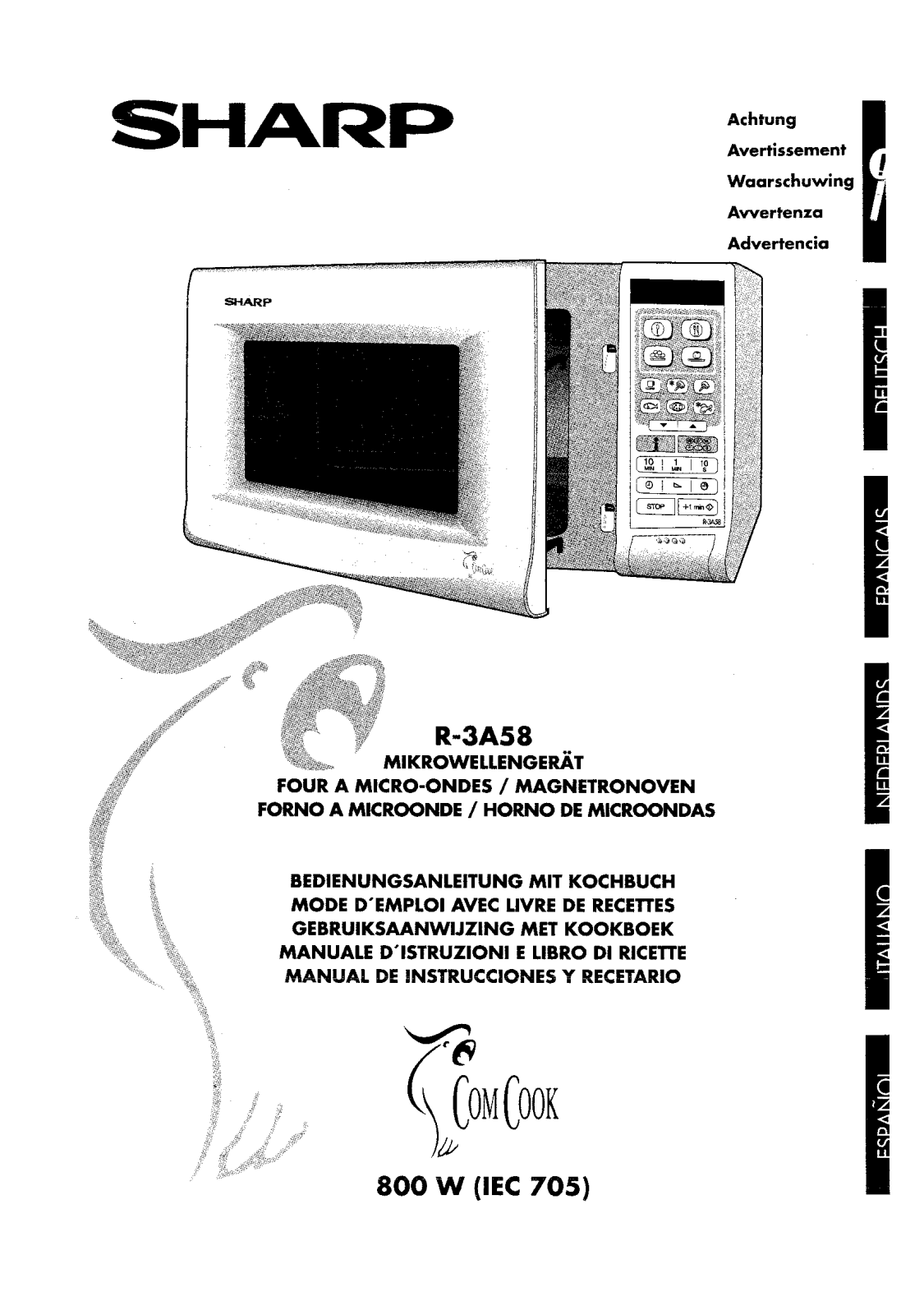 SHARP R-3A58 User Manual