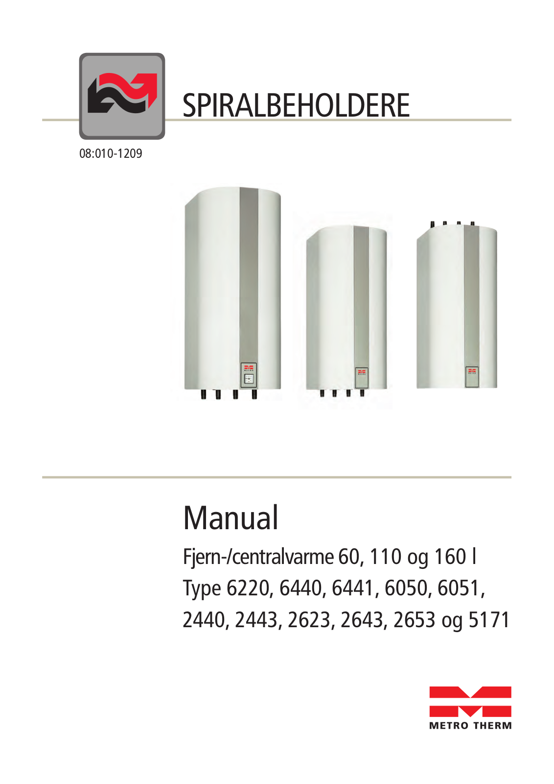 Metro Therm 2643, 6050, 5171, 2440, 2623 User Manual