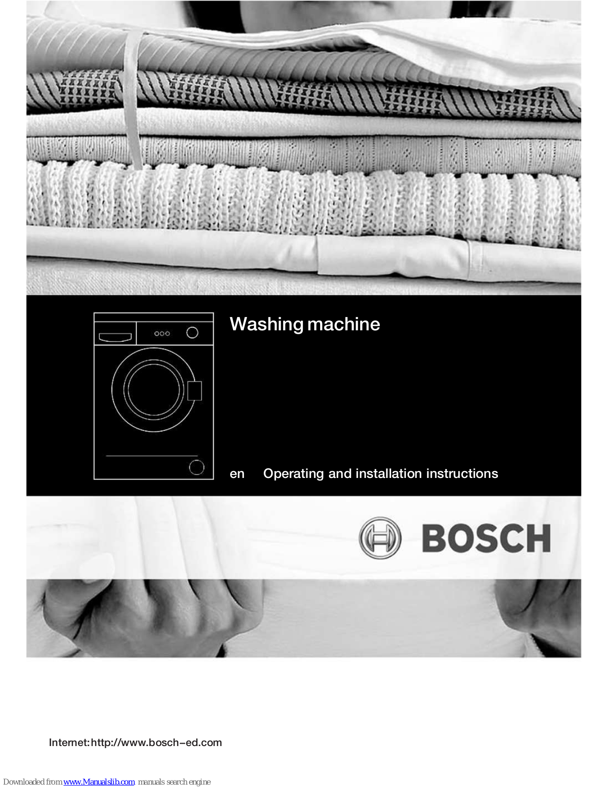 Bosch WAA24160GB, WAA24171GB01, waa24161gb Operating And Installtion Instructions