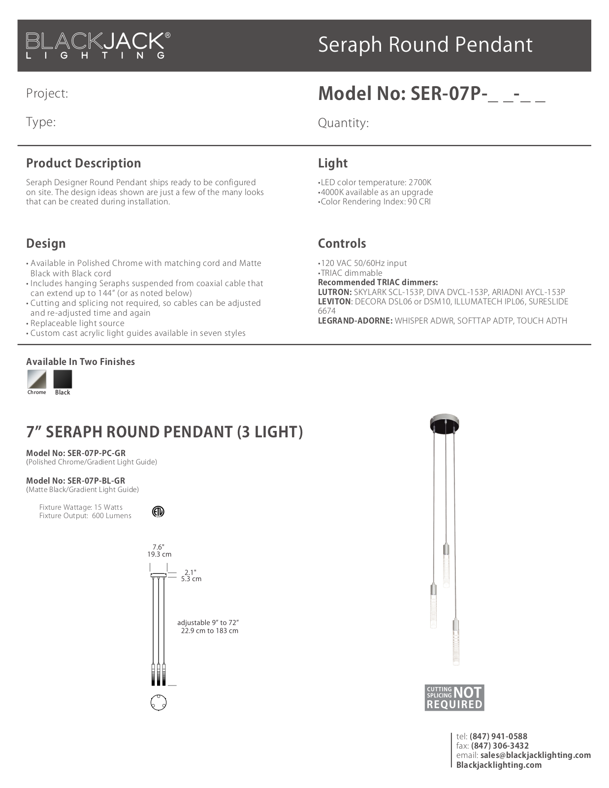 Blackjack Lighting AAQF1114 Specifications - ManualMachine.com