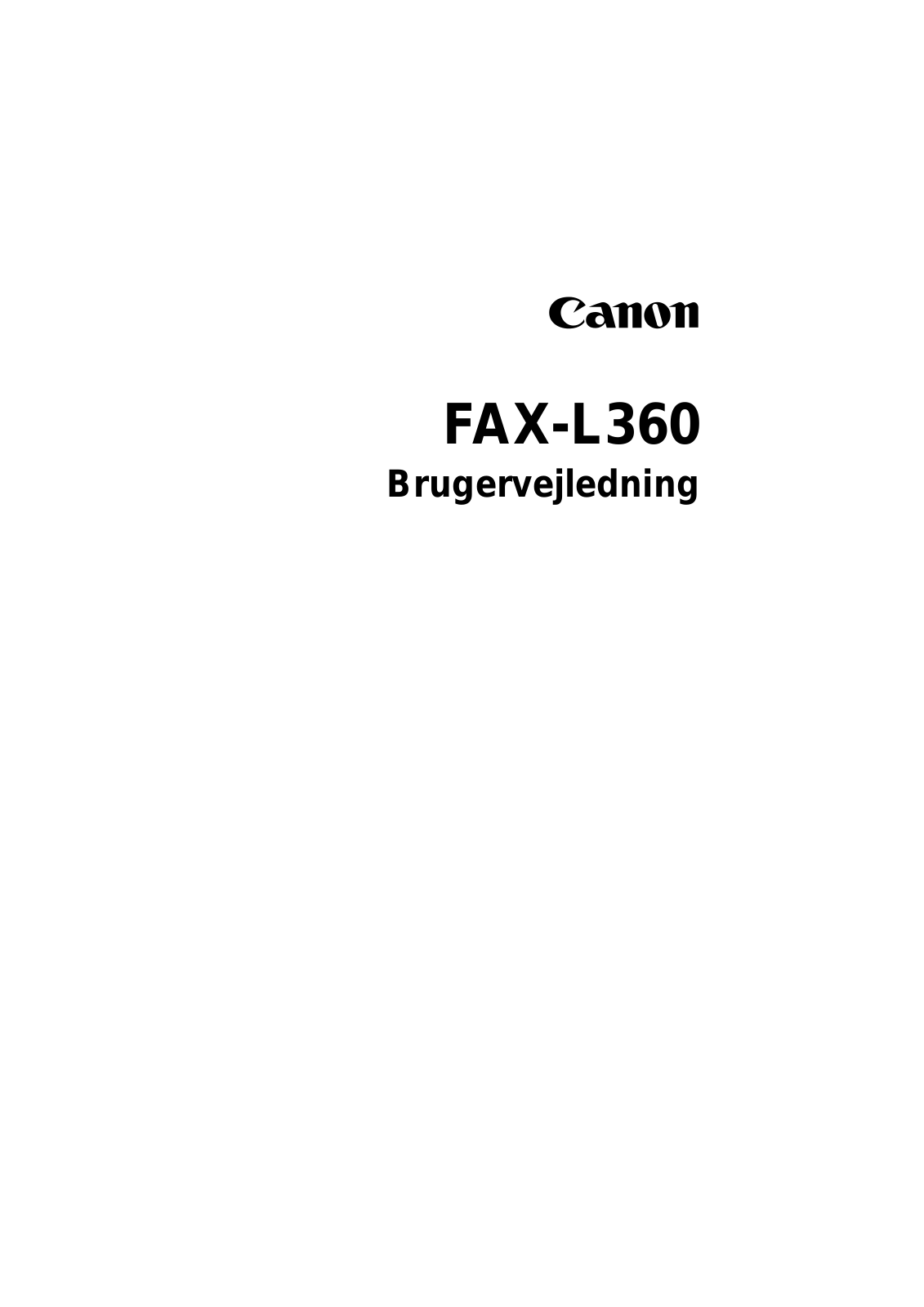 Canon FAX-L360 User Manual