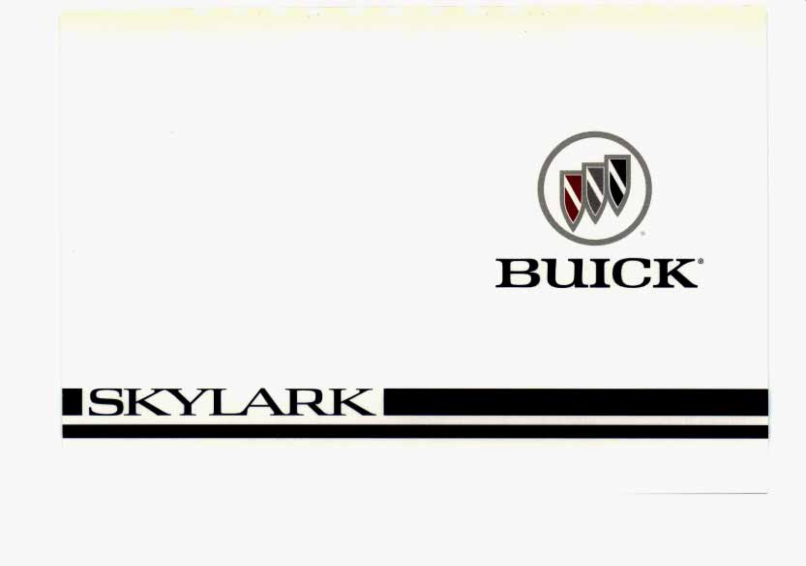 Buick SKYLARK 1996 User Manual