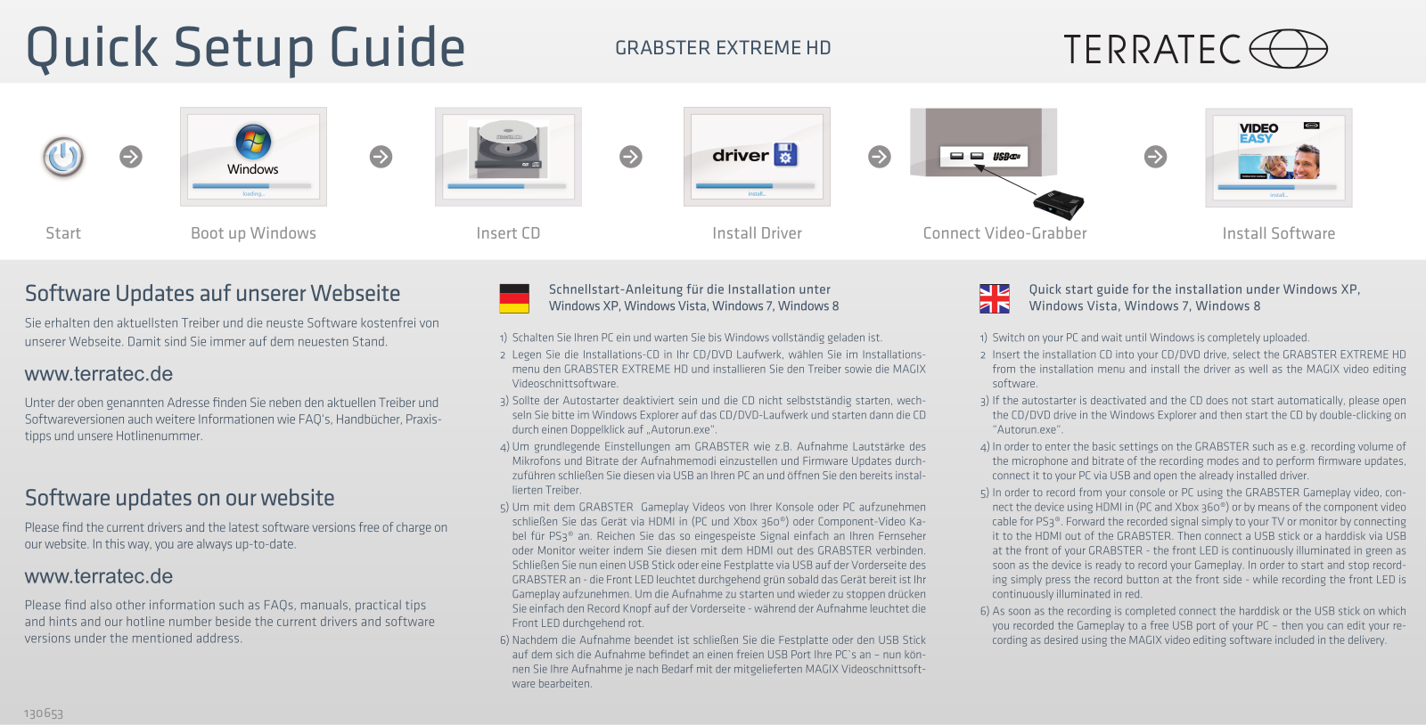 Terratec GRABSTER EXTREME HD Quick Setup Guide