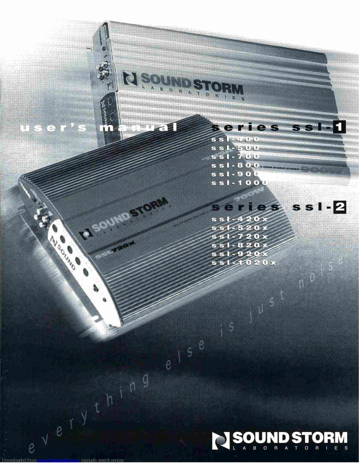 Sound Storm SSL-330X, SSL-220X, SSL-150X, SSL-250X, SSL-250XC User Manual