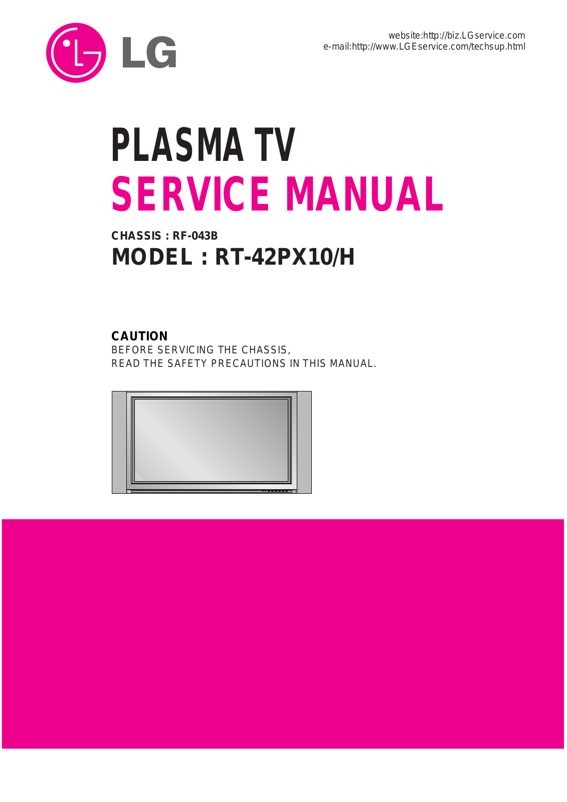 LG RT-42PX10, RT-42PX10H User Manual