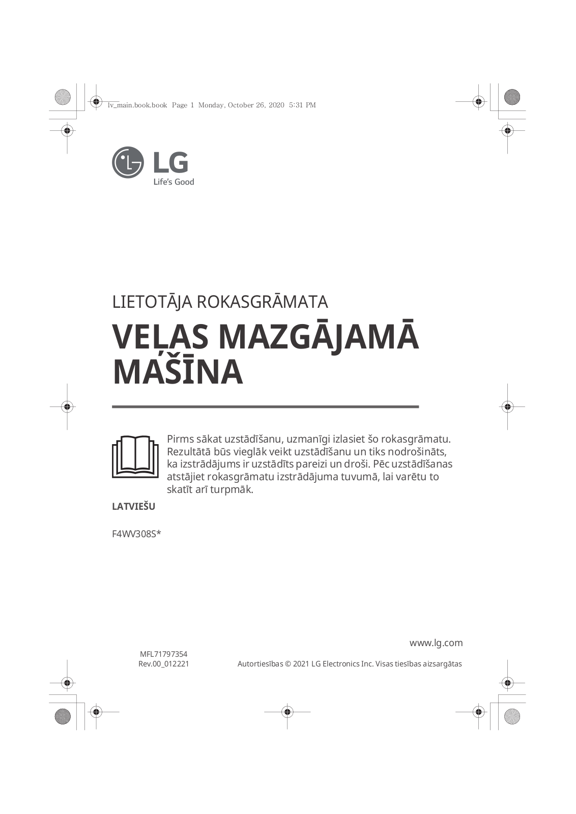 LG F4WV308S6TE User Manual