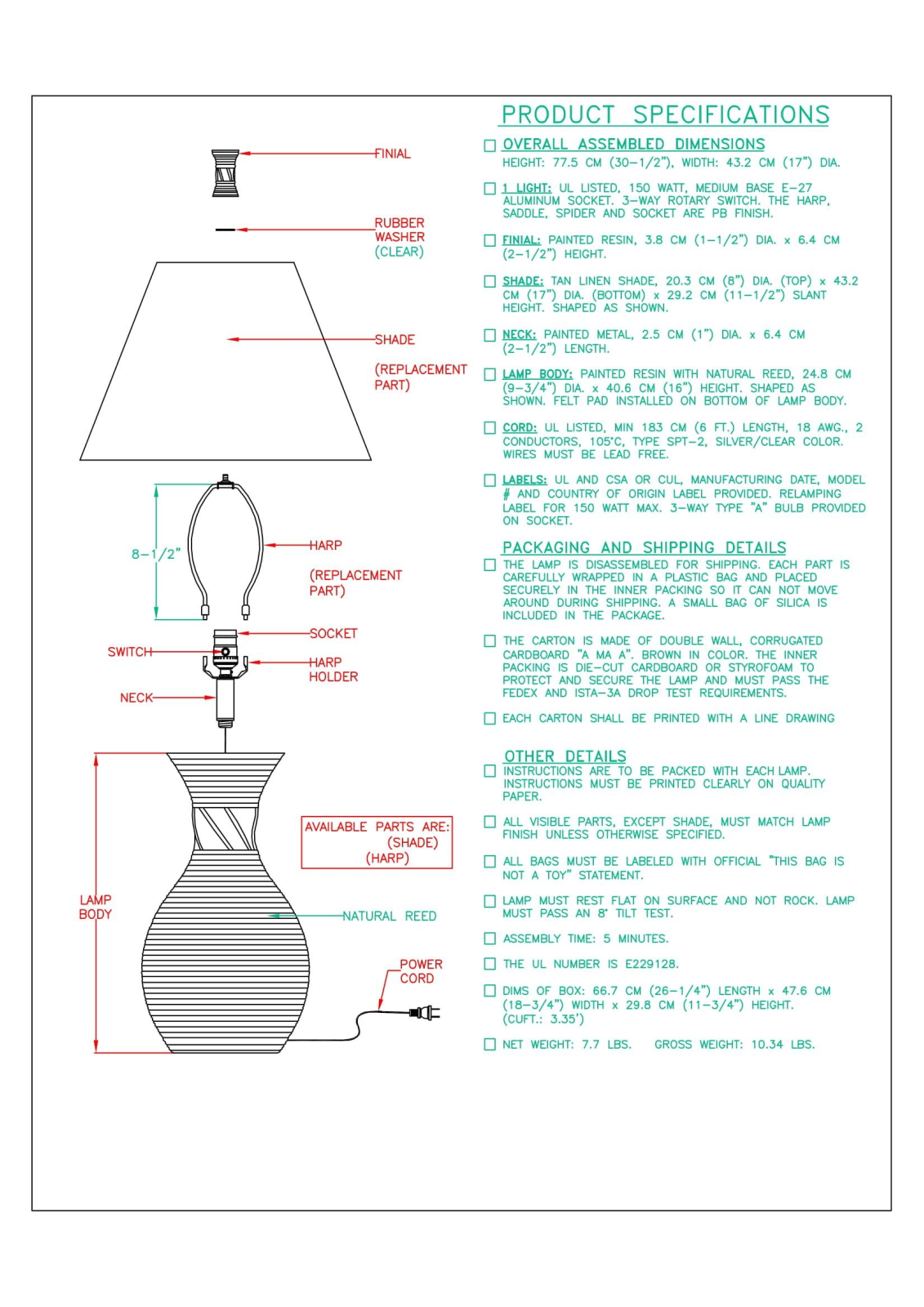 Loon Peak LOON1795 Specifications - ManualMachine.com