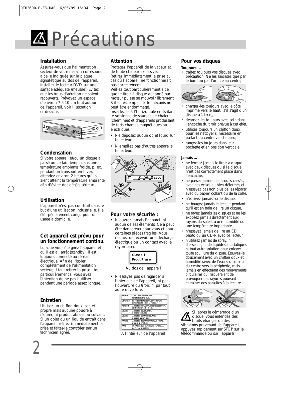 THOMSON DTH3600 User Manual