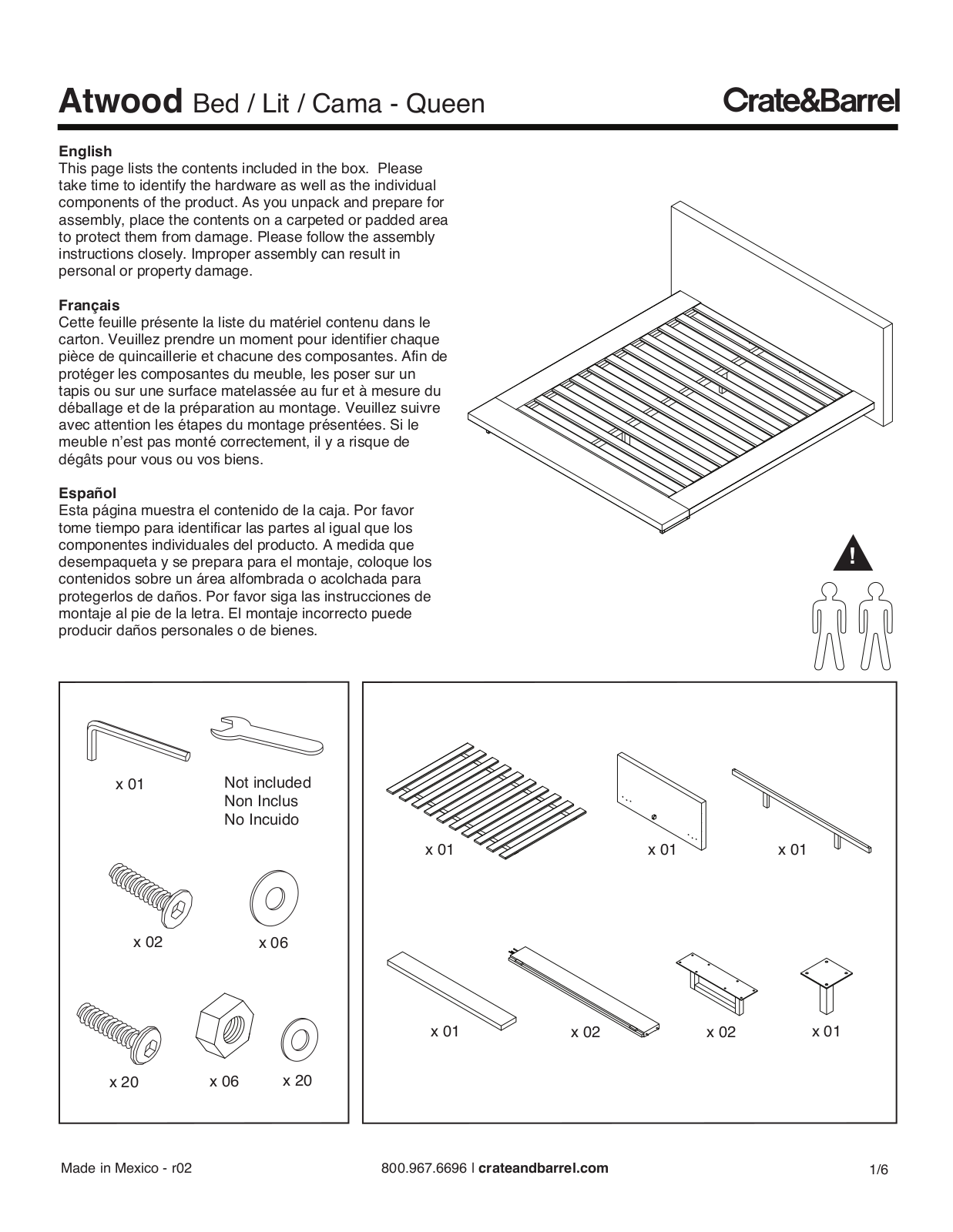 Crate&Barrel Atwood User Manual