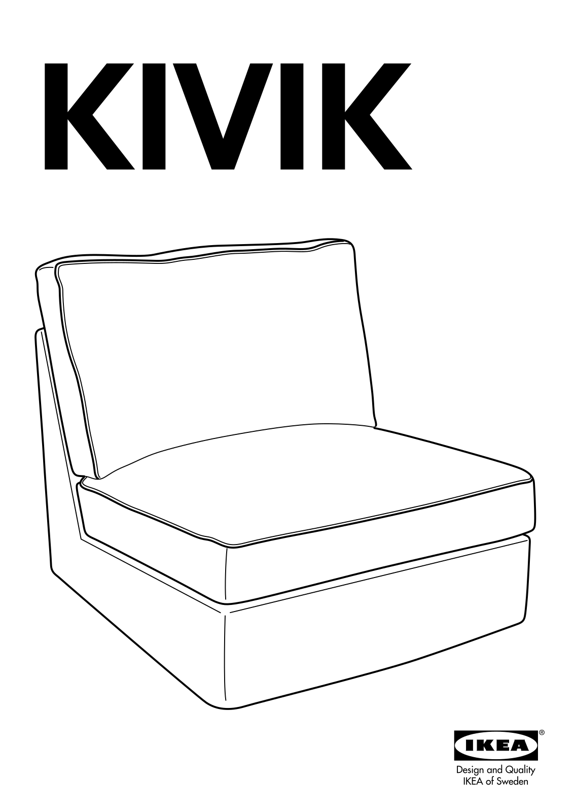 IKEA KIVIK ONE SEAT SECTION User Manual