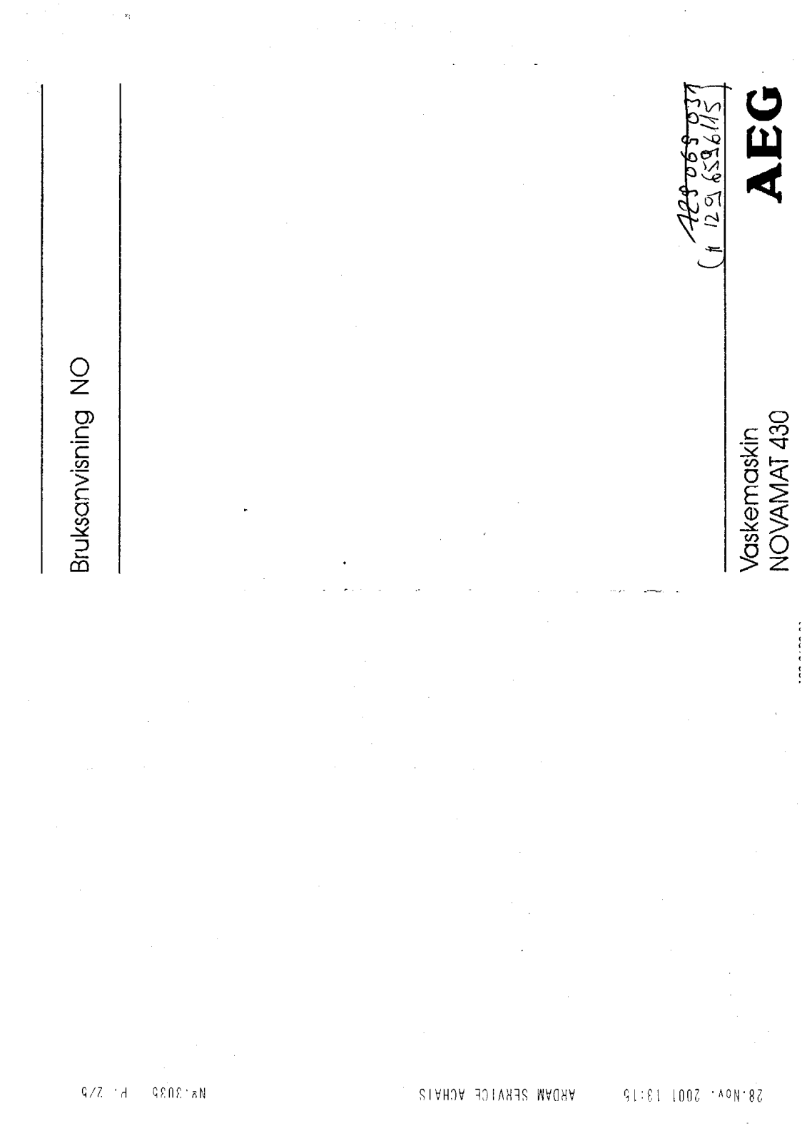 AEG LAV4840, NOVAMAT430 User Manual