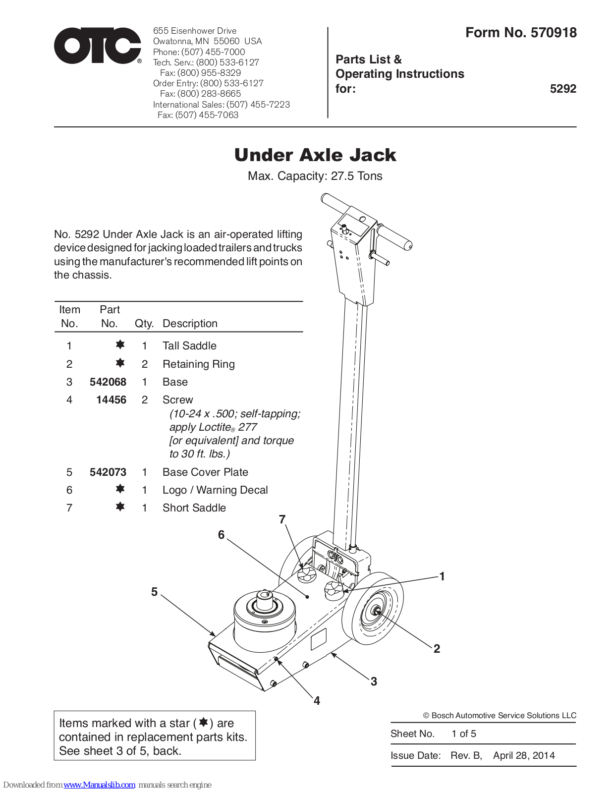 OTC 5292 Operating Manual - ManualMachine.com