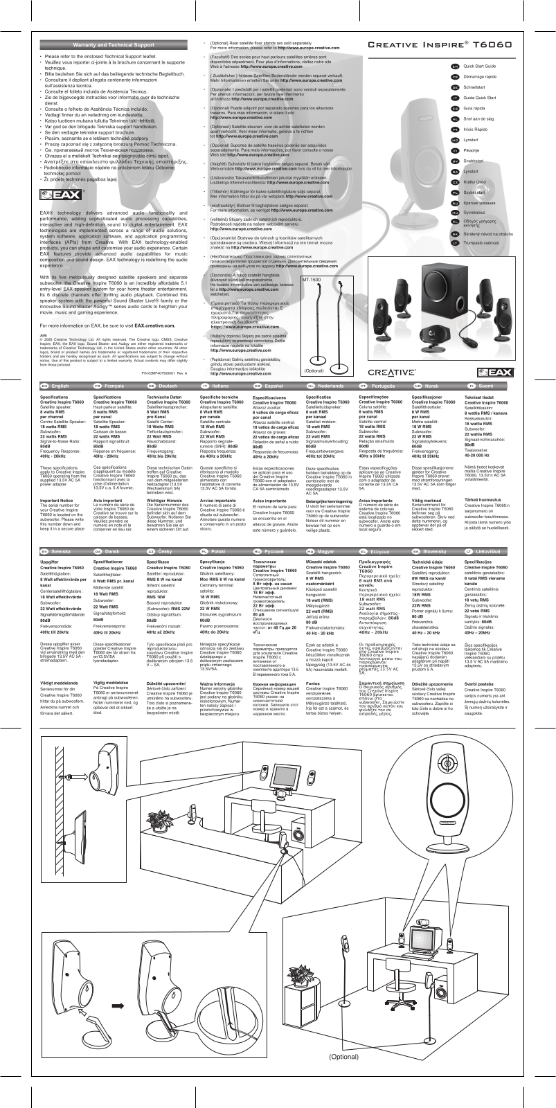 CREATIVE T6060 User Manual